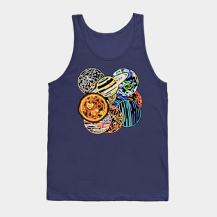 Electric Solar System Space Marbles Tank Top